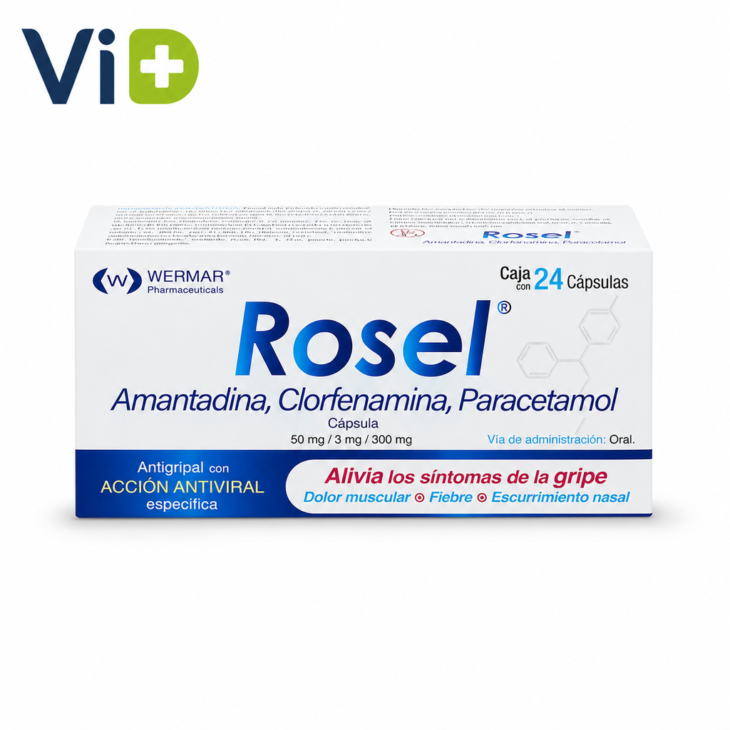 [RES001] AMANTADINA/CLORFENAMINA/PARACETAMOL 50/3/300 MG TAB. C/24 (ROSEL) Lab. WERMAR