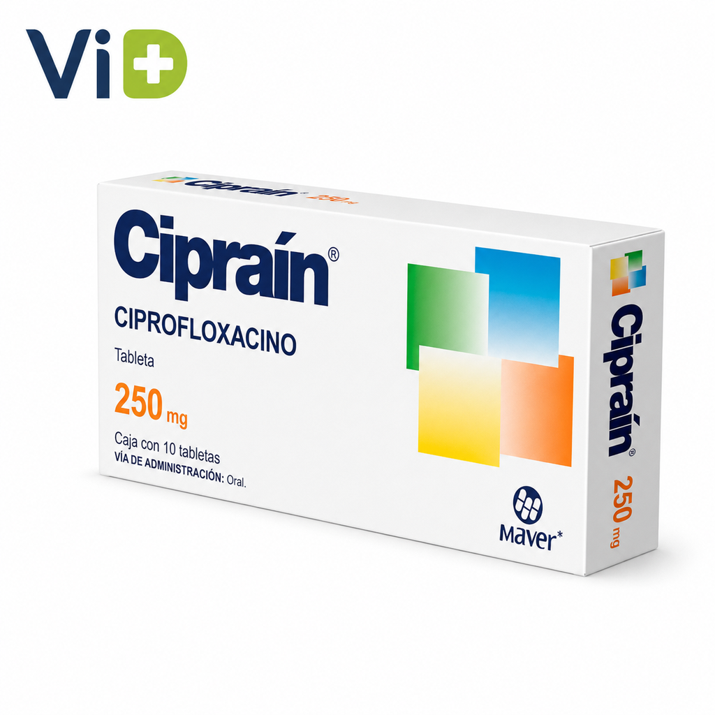 [ATB004] CIPROFLOXACINO 250 MG TAB. C/10 (CIPRAIN) Lab. MAVER