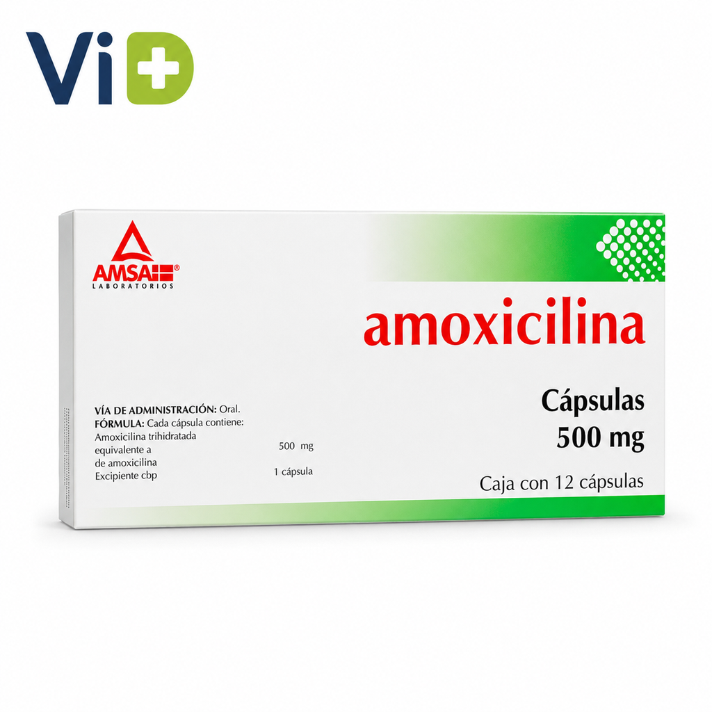 [ATB001] AMOXICILINA 500 MG TAB. C/12 (AMSAXILINA) Lab. AMSA
