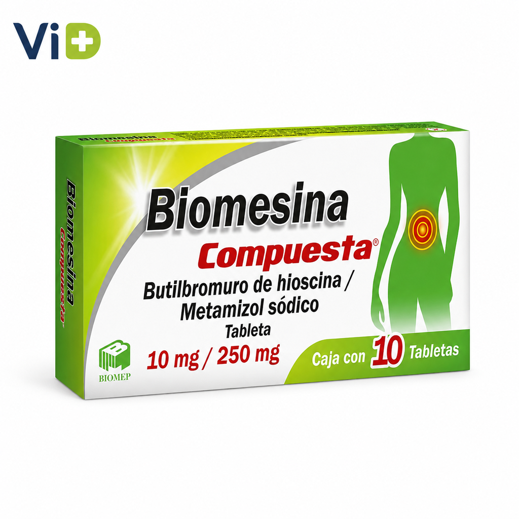 BUTILHIOSCINA/METAMIZOL SÓDICO 10/250 MG TAB. C/10 (BIOMESINA COMPUESTA) Lab. BIOMEP