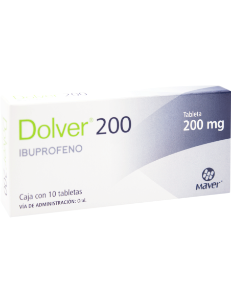 [ALG018] IBUPROFENO 200 MG TAB. C/10 (DOLVER) Lab. MAVER