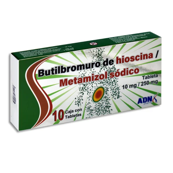[GAS008] HIOSCINA/METAMIZOL SÓDICO 10/250 MG TAB. C/10 (HIOSCINA/METAMIZOL) Lab. ADN PHARMA/BIOMEP