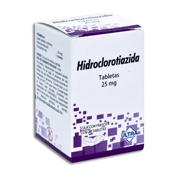[CAR008] HIDROCLOROTIAZIDA 25 MG TAB. C/20 (HIDROCLOROTIAZIDA ()) Lab. ULTRA