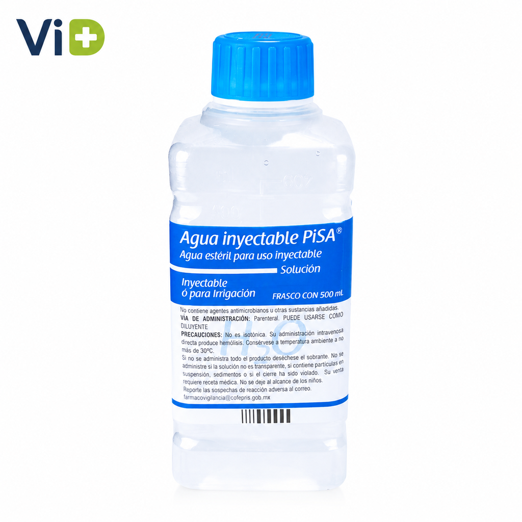 [INY002] AGUA INYECTABLE 500 ML SOL. C/1 (IRRIGADUAL AZUL) Lab. PISA