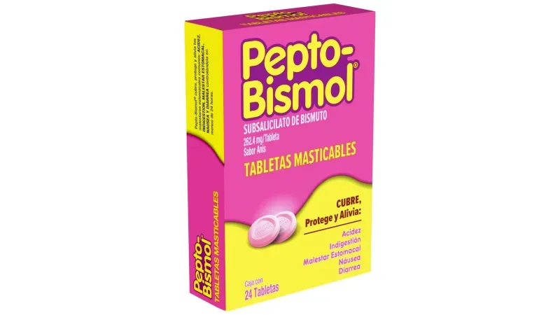 SUBSALICILATO DE BISMUTO 262.4 MG TAB. MAST. (PEPTO-BISMOL) Lab. P&G